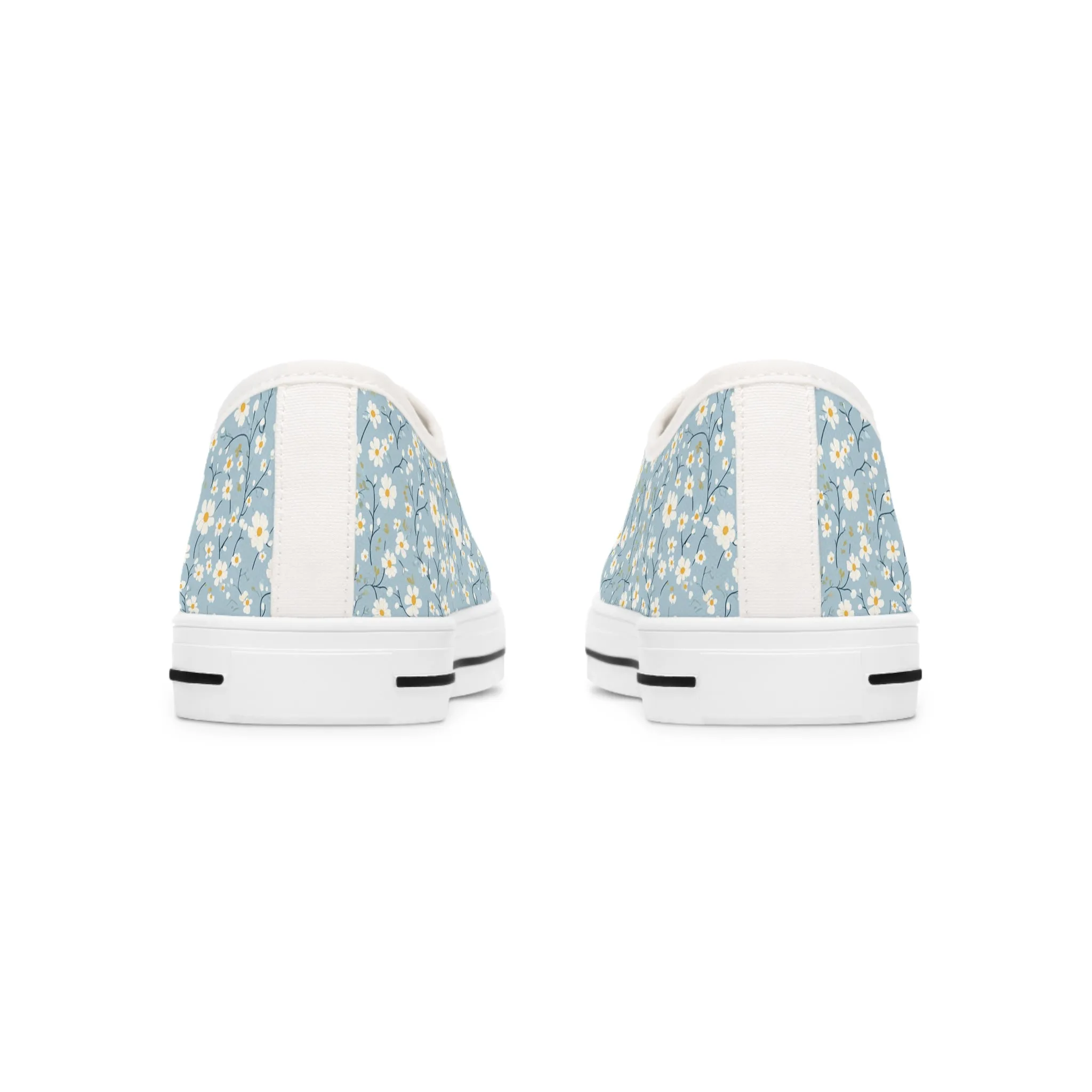 Floral Women's Low Top Sneakers - Casual & Stylish Spring Footwear