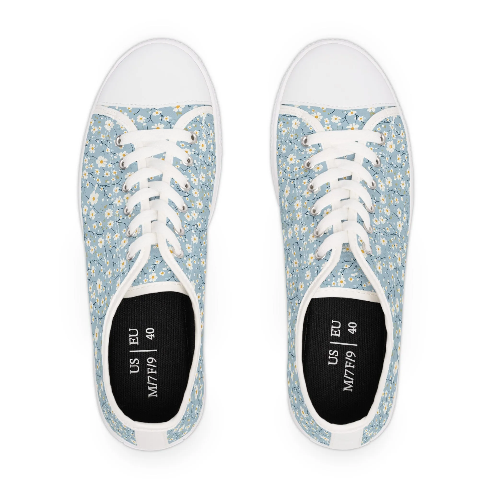 Floral Women's Low Top Sneakers - Casual & Stylish Spring Footwear