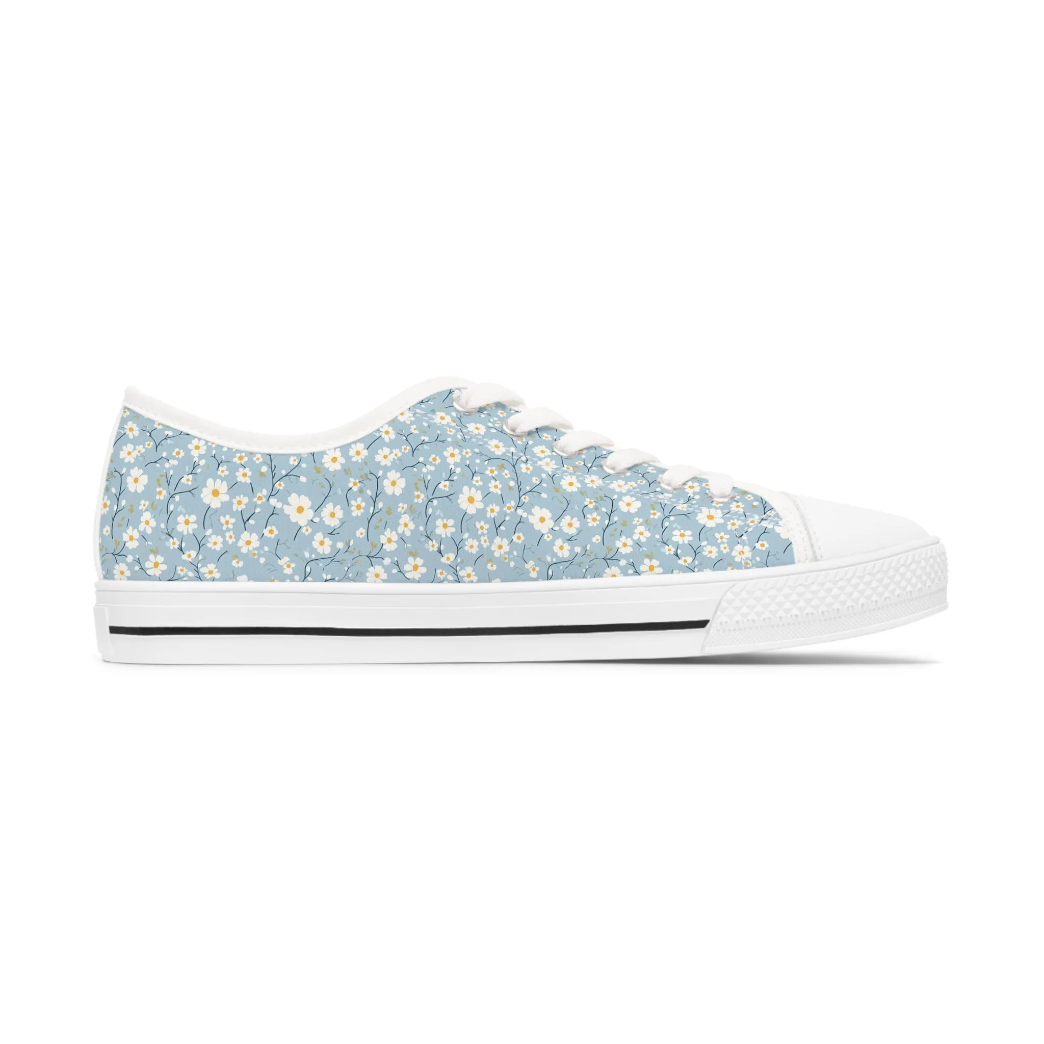 Floral Women's Low Top Sneakers - Casual & Stylish Spring Footwear