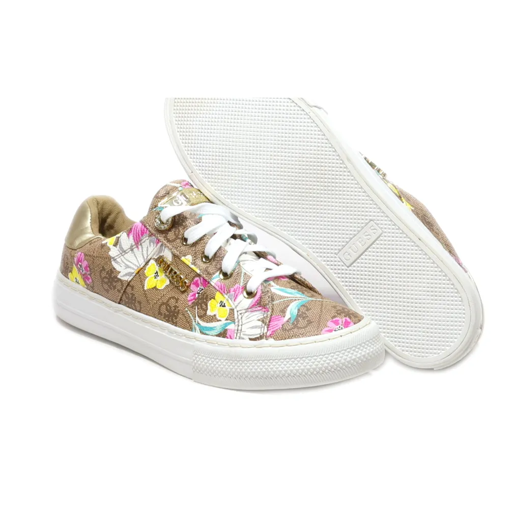 Guess Loven Sneakers Leather Brown Colour For Kids