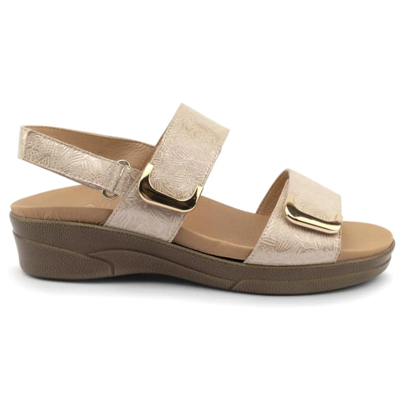 Klouds Elegance Sandal Leather Rose Print