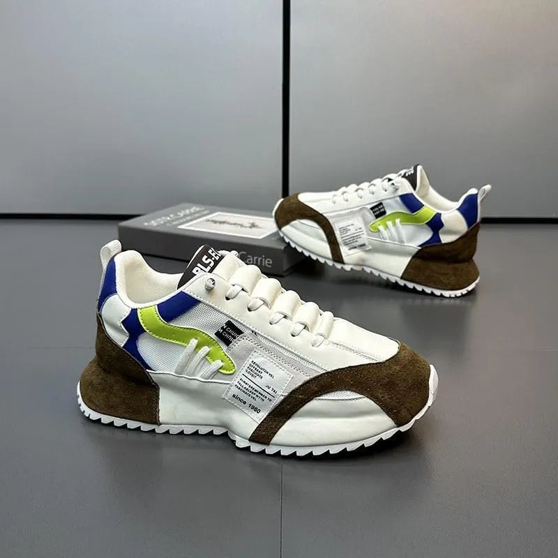 Men's lace up Sports Shoes, Outdoor Walking, Jogging, Camping Platform Shoes, Seasonal Men's Fashionable Running Shoes