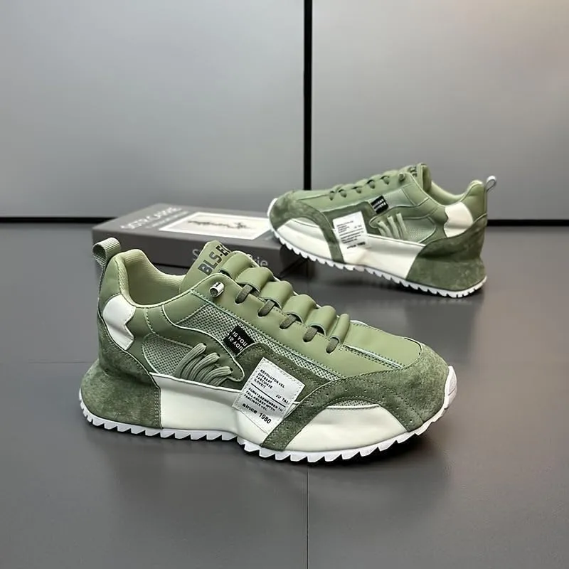Men's lace up Sports Shoes, Outdoor Walking, Jogging, Camping Platform Shoes, Seasonal Men's Fashionable Running Shoes