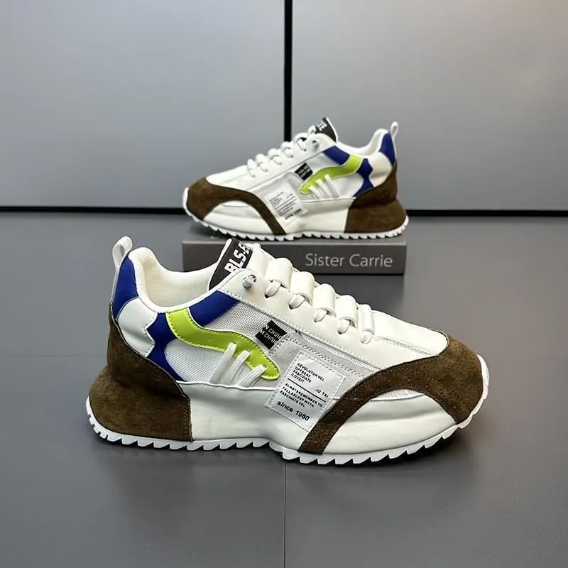 Men's lace up Sports Shoes, Outdoor Walking, Jogging, Camping Platform Shoes, Seasonal Men's Fashionable Running Shoes