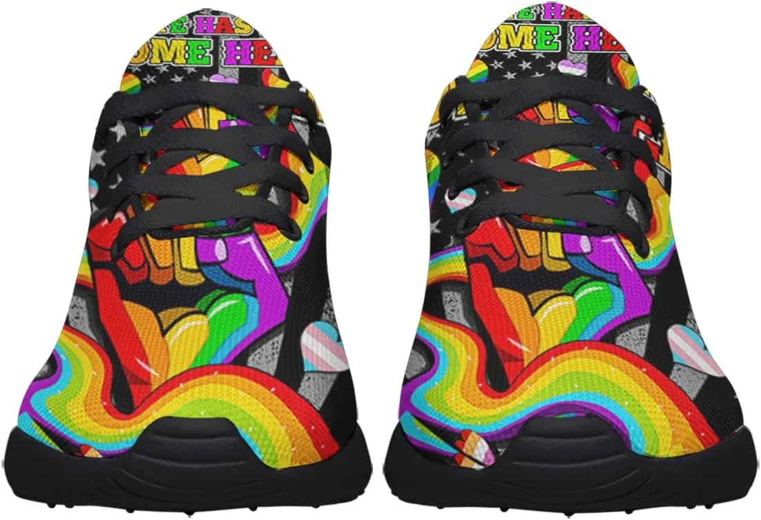 Sonzj-II Hate Has No Home Here LGBT Shoes Women Men Sports Trainers Low Top Anti-Slip Lace Up Trail Sneakers