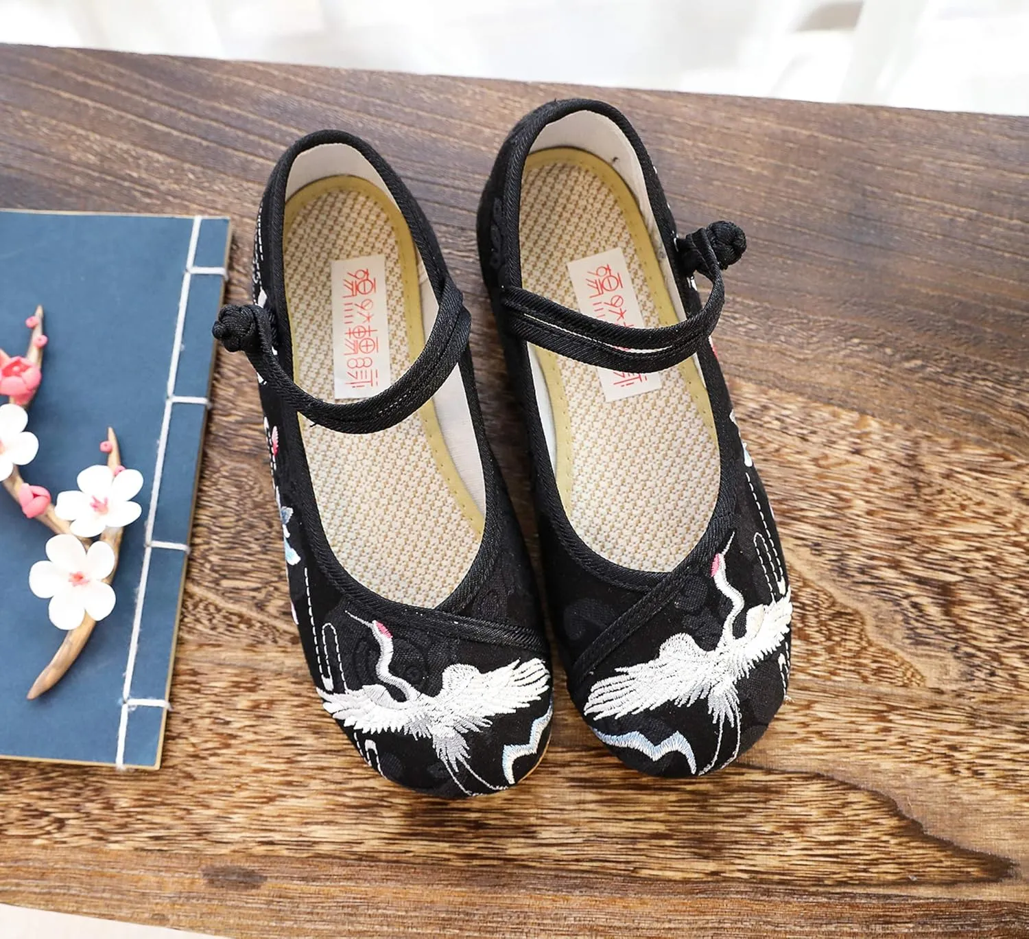 Stunner Women's Vintage Embroidered Shoes Comfortable Flat Shoes Mary Jane Shoes