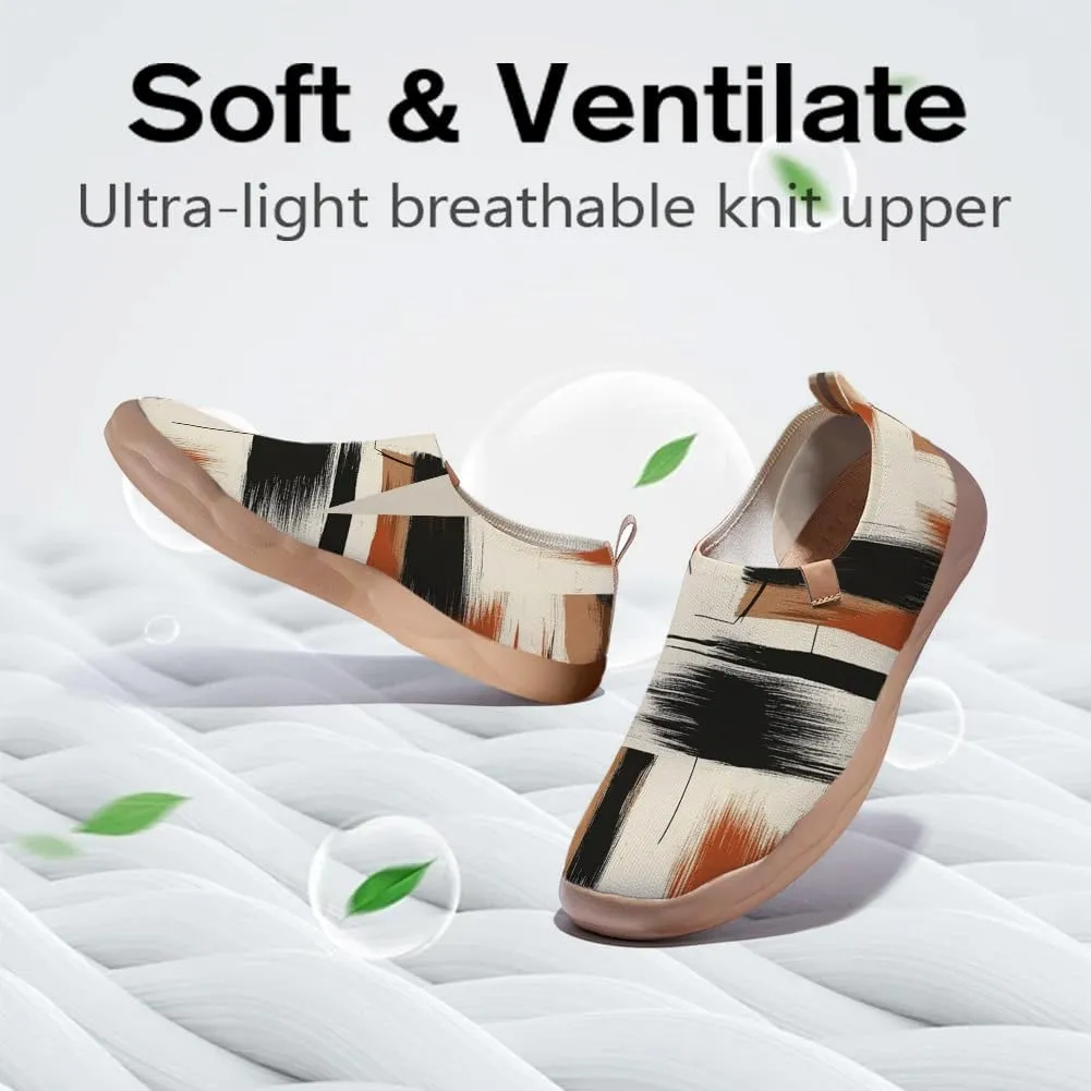 Women's Art Travel Shoes Slip-on Loafers Comfortable, Light and Fashionable Knitted Sneakers