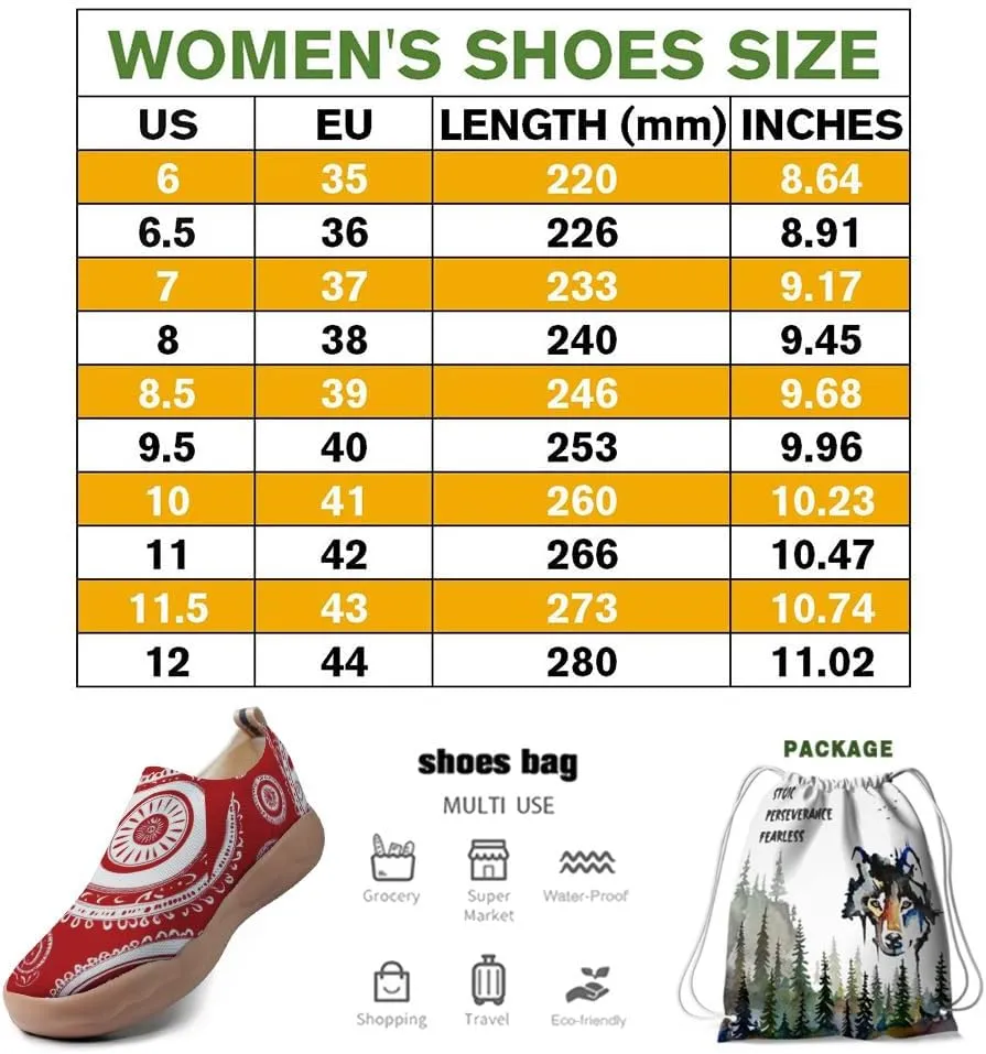 Women's Art Travel Shoes Slip-on Loafers Comfortable, Light and Fashionable Knitted Sneakers