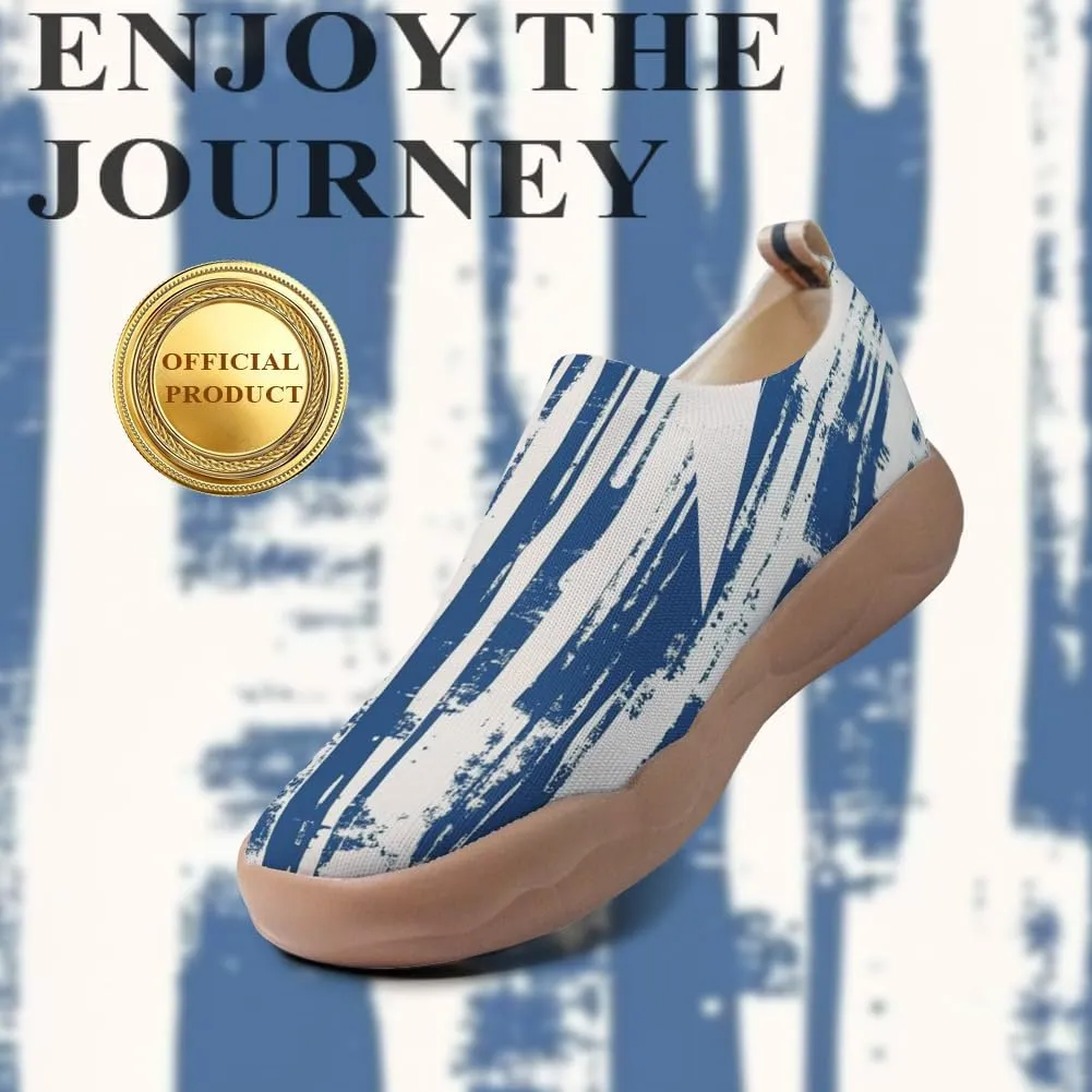 Women's Art Travel Shoes Slip-on Loafers Comfortable, Light and Fashionable Knitted Sneakers