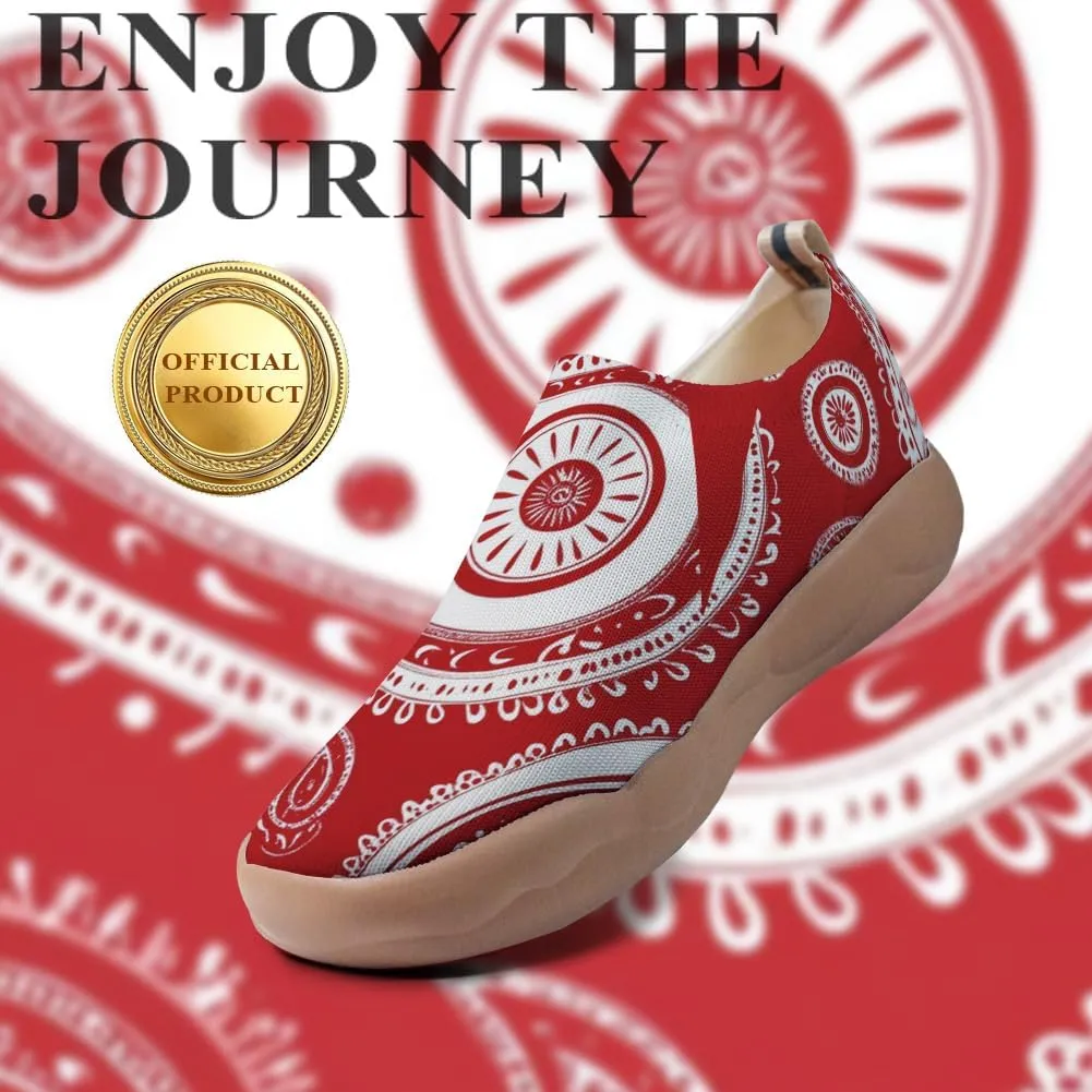 Women's Art Travel Shoes Slip-on Loafers Comfortable, Light and Fashionable Knitted Sneakers