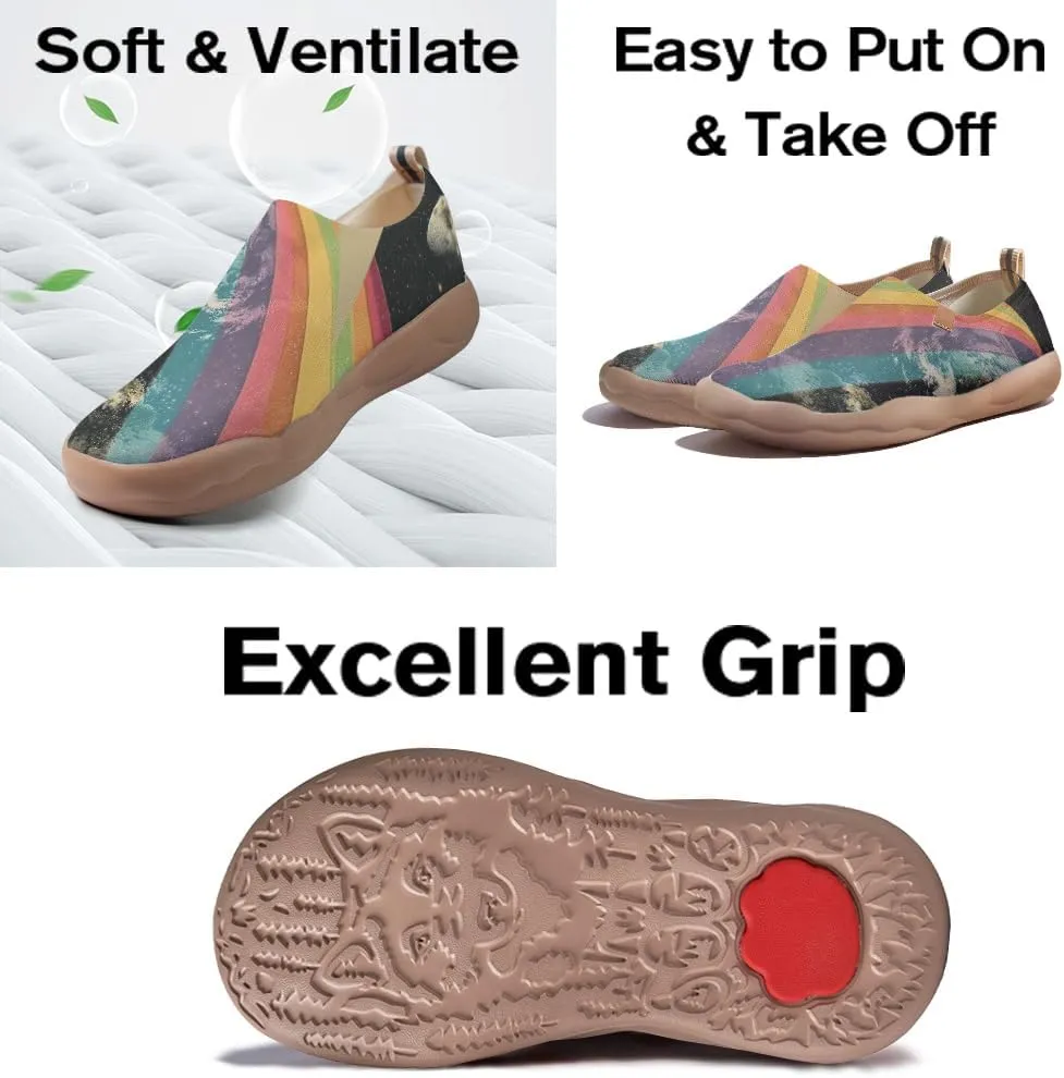 Women's Art Travel Shoes Slip-on Loafers Comfortable, Light and Fashionable Knitted Sneakers