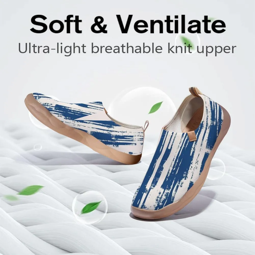 Women's Art Travel Shoes Slip-on Loafers Comfortable, Light and Fashionable Knitted Sneakers