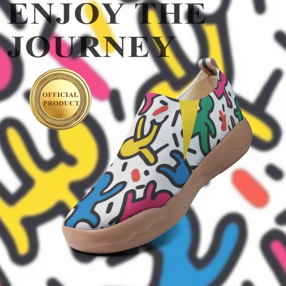 Women's Art Travel Shoes Slip-on Loafers Comfortable, Light and Fashionable Sneakers