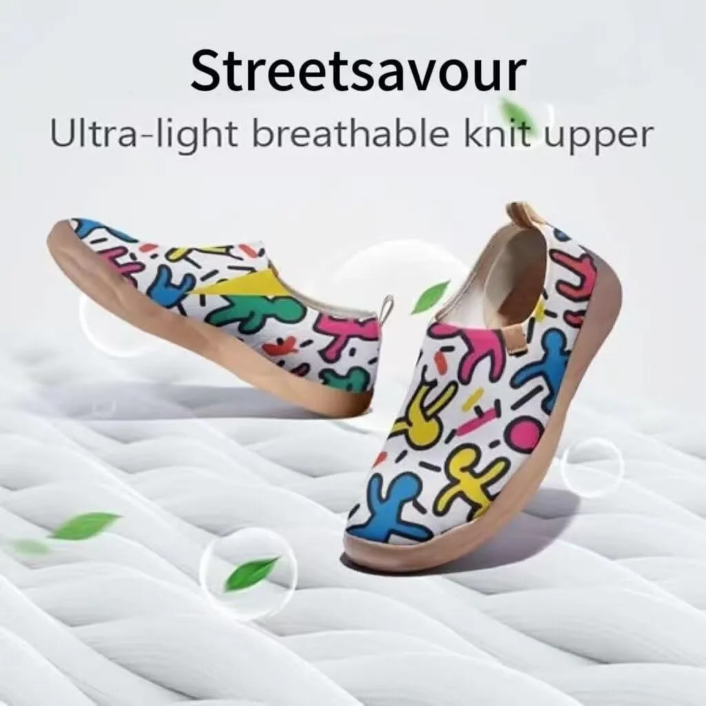 Women's Art Travel Shoes Slip-on Loafers Comfortable, Light and Fashionable Sneakers