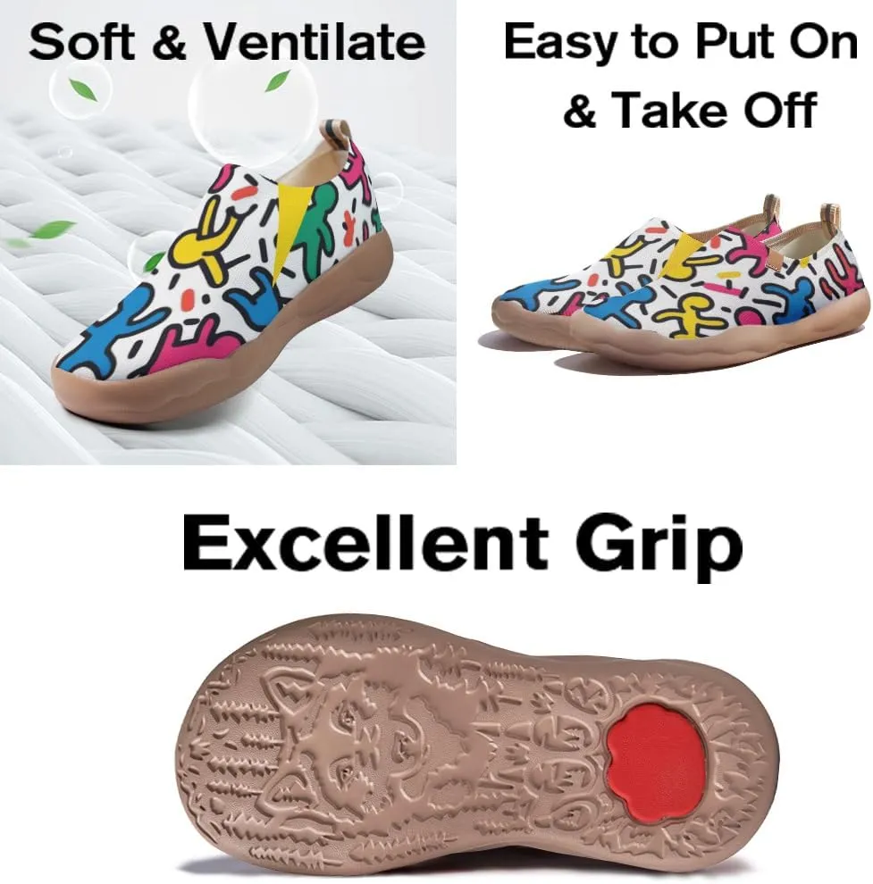 Women's Art Travel Shoes Slip-on Loafers Comfortable, Light and Fashionable Sneakers