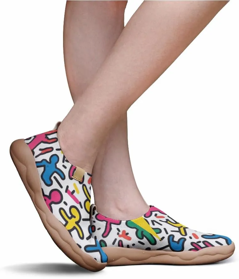 Women's Art Travel Shoes Slip-on Loafers Comfortable, Light and Fashionable Sneakers